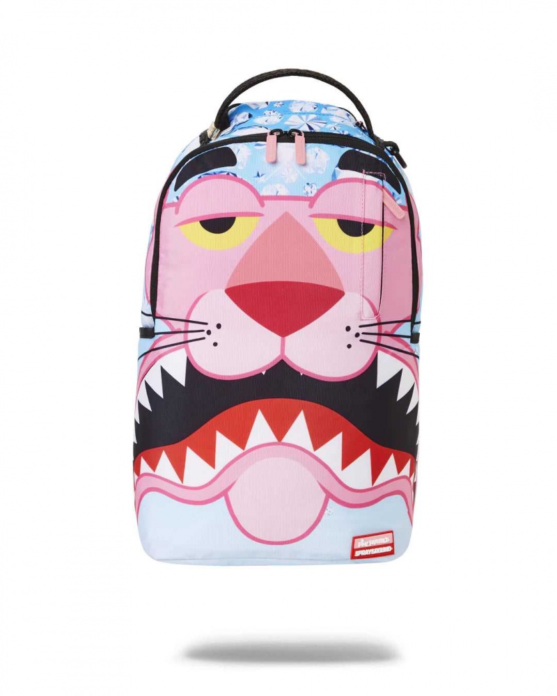 Sprayground Backpack PANTHER SHARKMOUTH DLXR BACKPACK Pink Blue | TBKXM7108