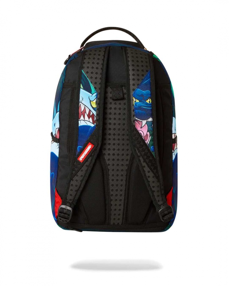 Sprayground Backpack PANTHER SITTING IN CHAIR BACKPACK Pink Blue | NAQJD2931