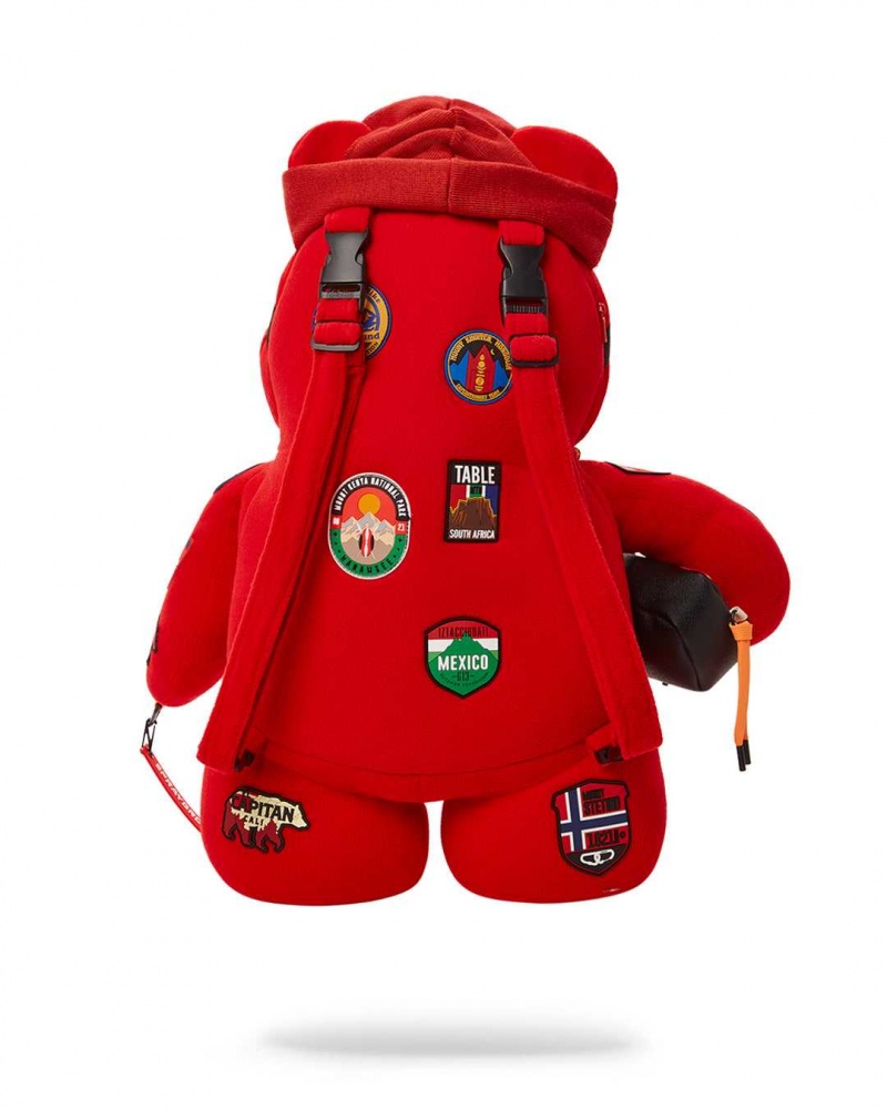 Sprayground Backpack PATCHES BEAR Red | VIPBM8465