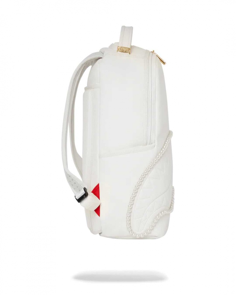 Sprayground Backpack PEARL SHARKMOUTH BACKPACK White | NQIBV5074