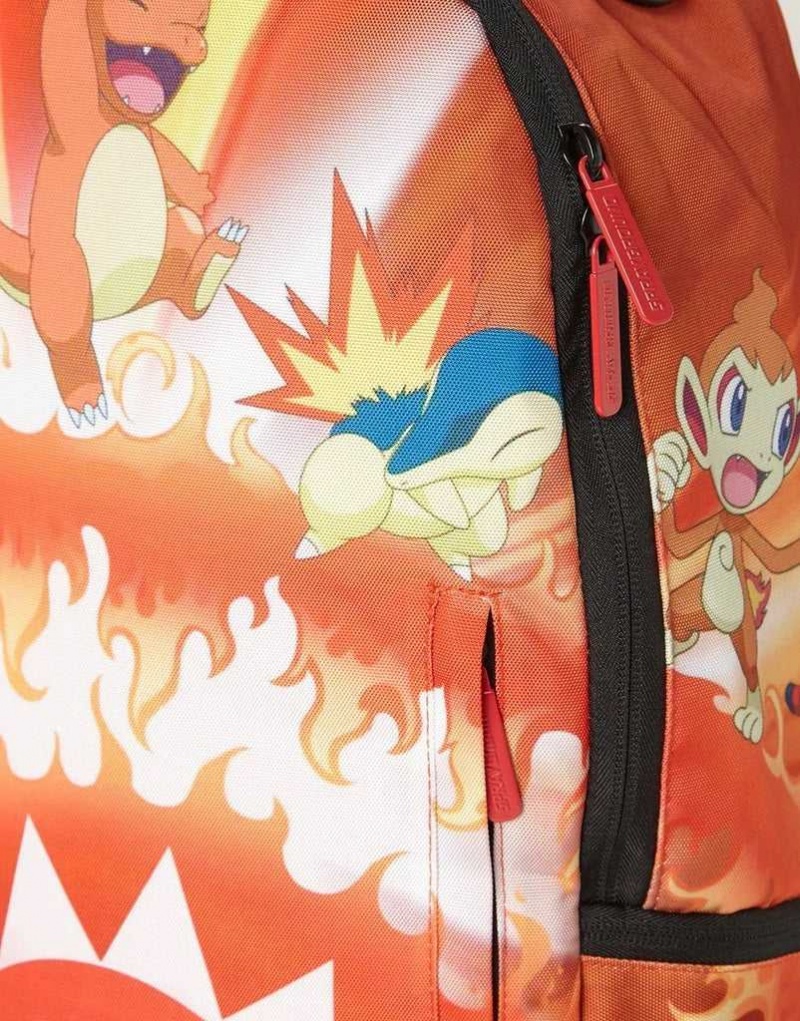 Sprayground Backpack POKEMON FIRE SHARK BACKPACK Orange | JNPBT6785