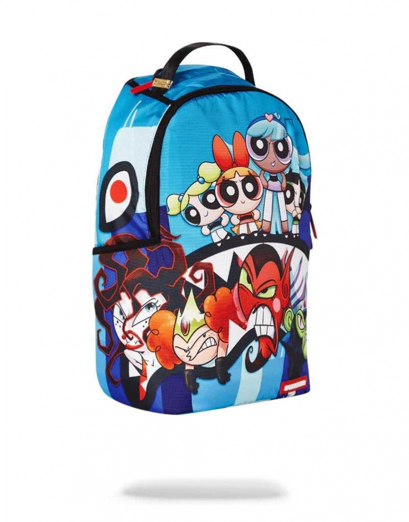 Sprayground Backpack POWERPUFF GIRLS SHARK BACKPACK Blue | DPBNI5812