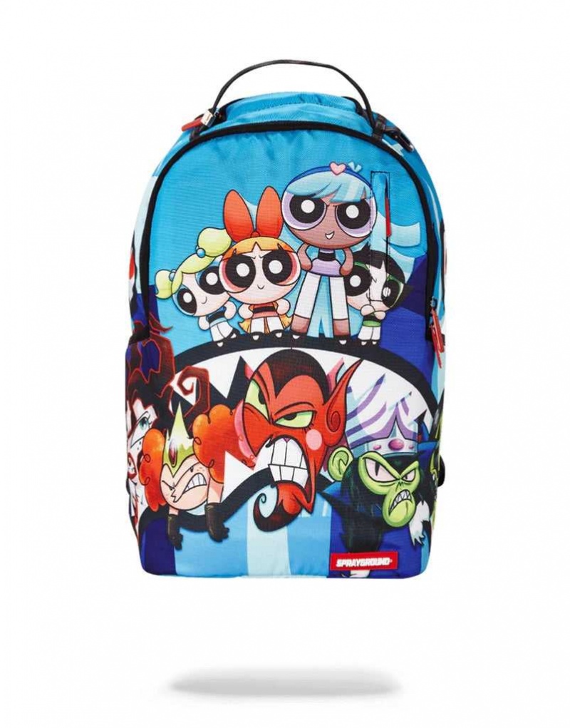 Sprayground Backpack POWERPUFF GIRLS SHARK BACKPACK Blue | DPBNI5812