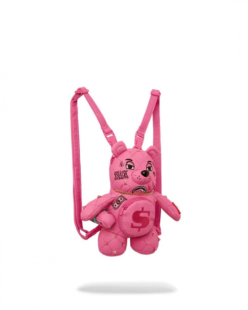 Sprayground Backpack PRETTY LITTLE PUNK MINI BEAR CUB BACKPACK Pink | ZSXNI3079