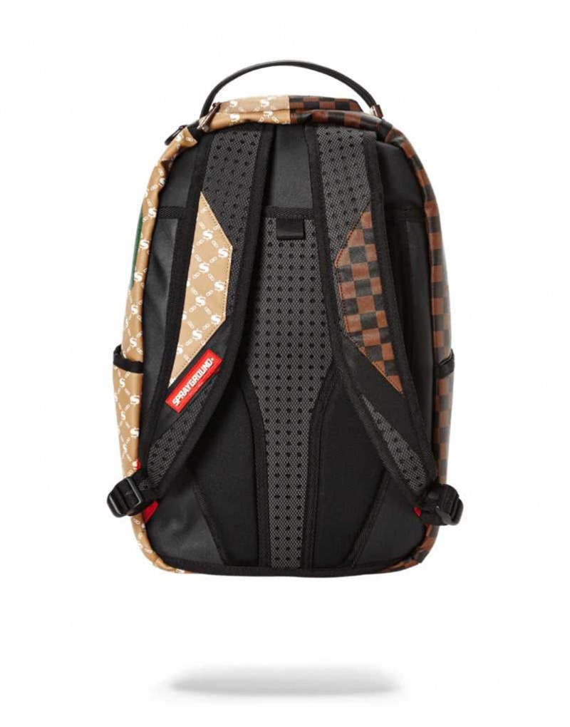 Sprayground Backpack Paris Vs Florence Shark Brown | DWZGB0479