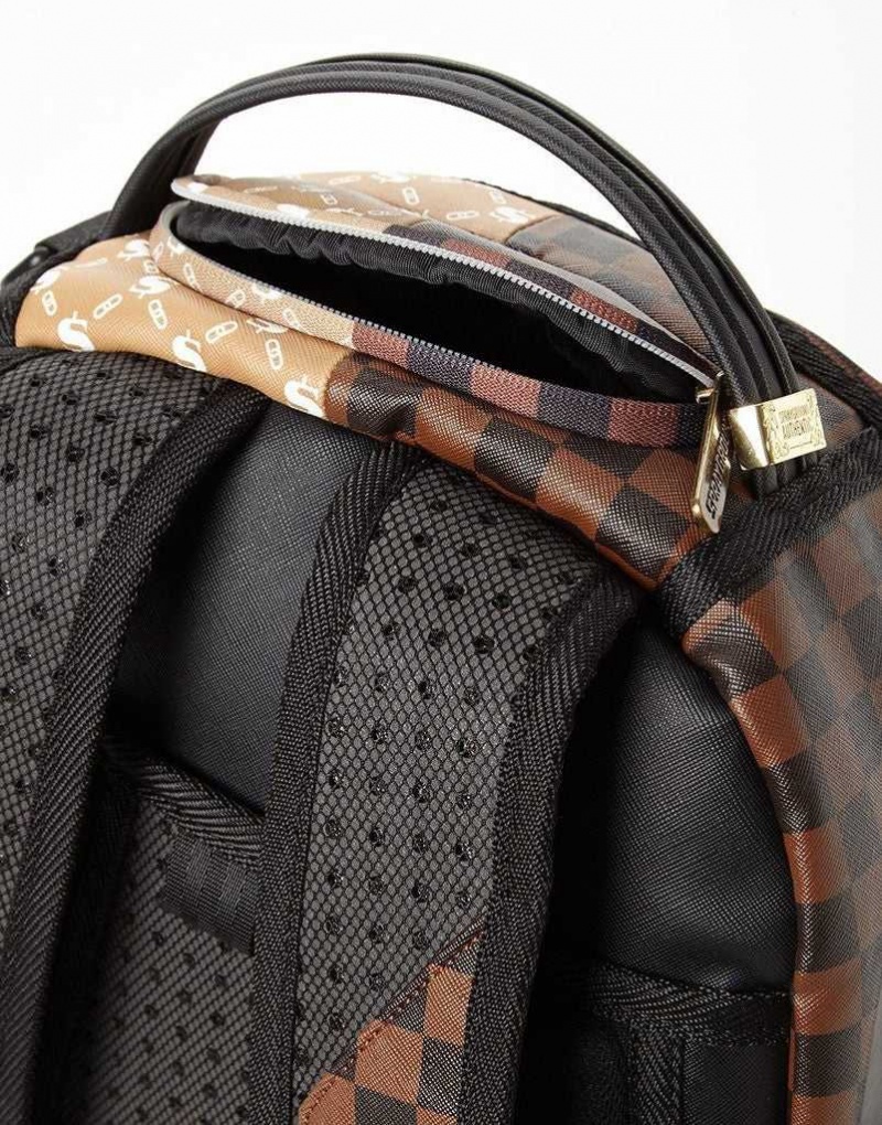 Sprayground Backpack Paris Vs Florence Shark Brown | DWZGB0479