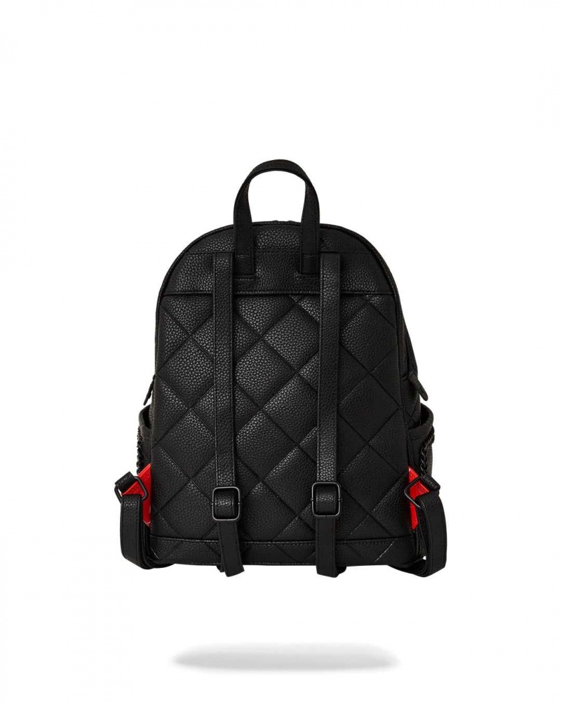 Sprayground Backpack QUILT WITH 1 LINE STITCH SAVAGE Black | LWJOX3729