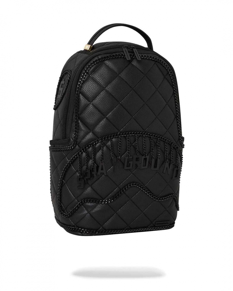 Sprayground Backpack QUILT WITH 1 LINE STITCH BACKPACK Black | FVYAJ5307