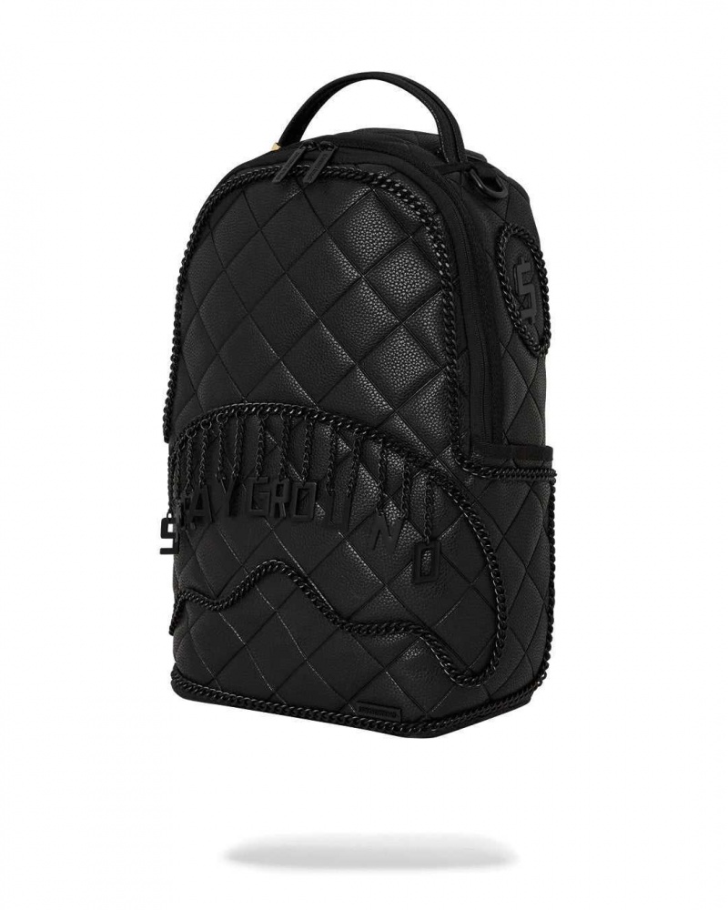 Sprayground Backpack QUILT WITH 1 LINE STITCH BACKPACK Black | FVYAJ5307