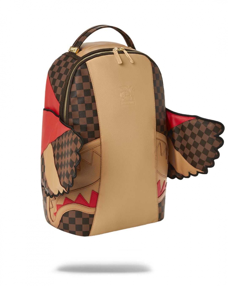 Sprayground Backpack RACEWAY WINGS Brown | IDXAY1895