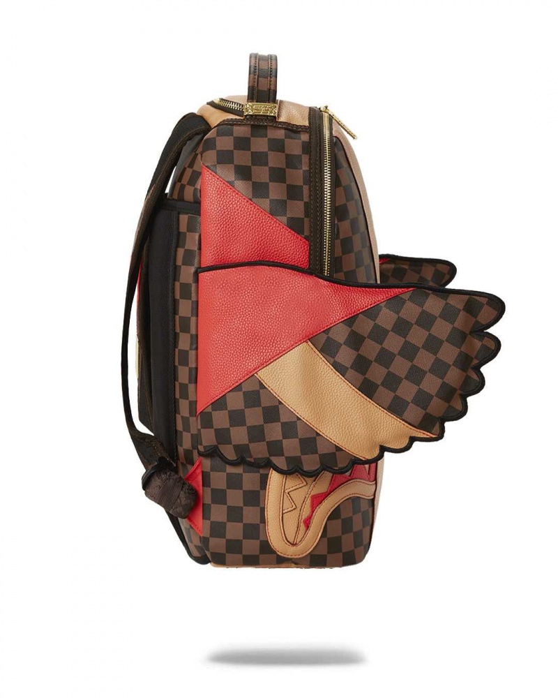 Sprayground Backpack RACEWAY WINGS Brown | IDXAY1895