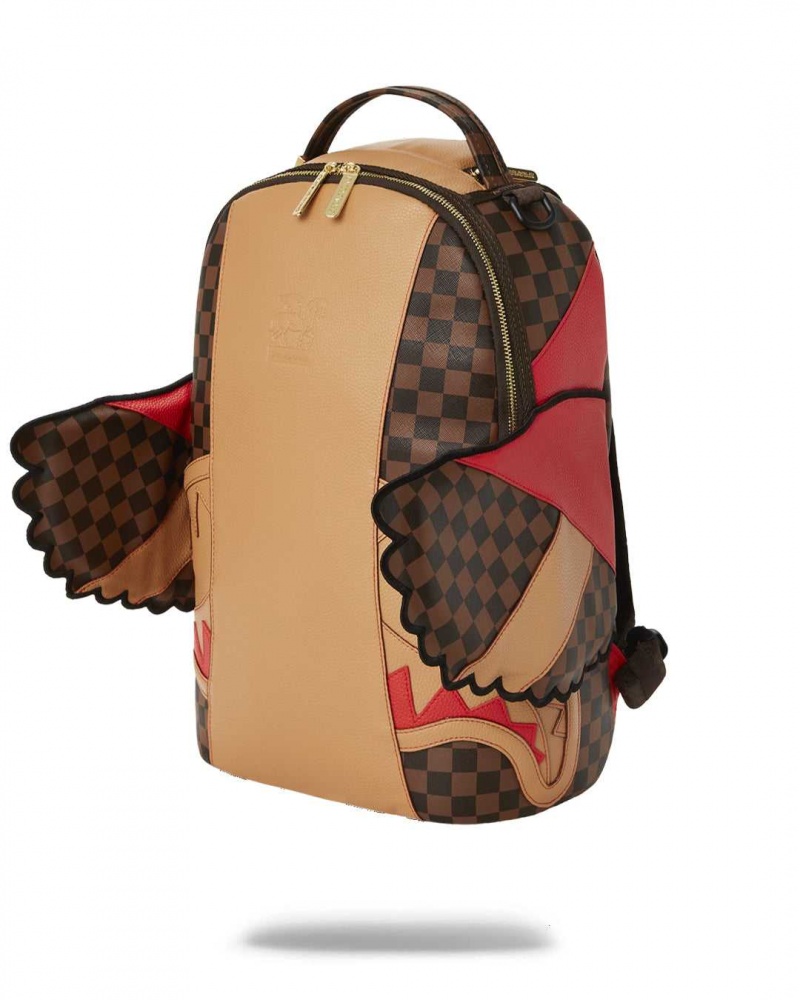 Sprayground Backpack RACEWAY WINGS Brown | IDXAY1895