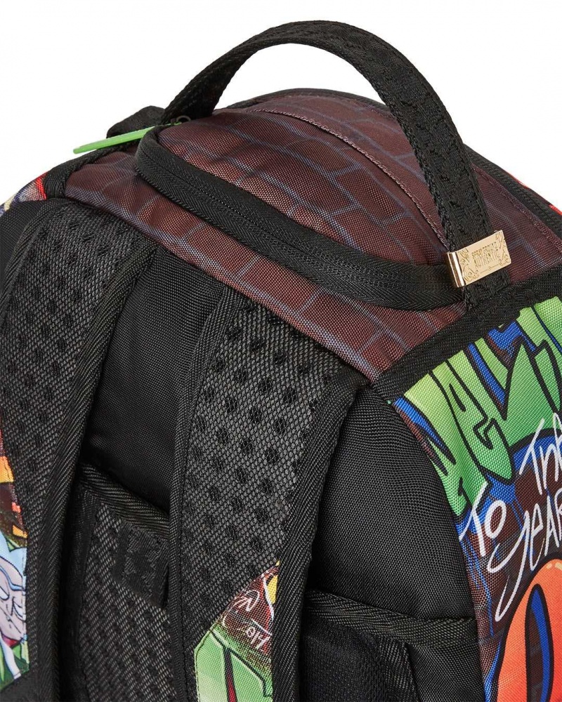 Sprayground Backpack RICK AND MORTY GRAFFITI DLXR BACKPACK Brown | JRTIV3460