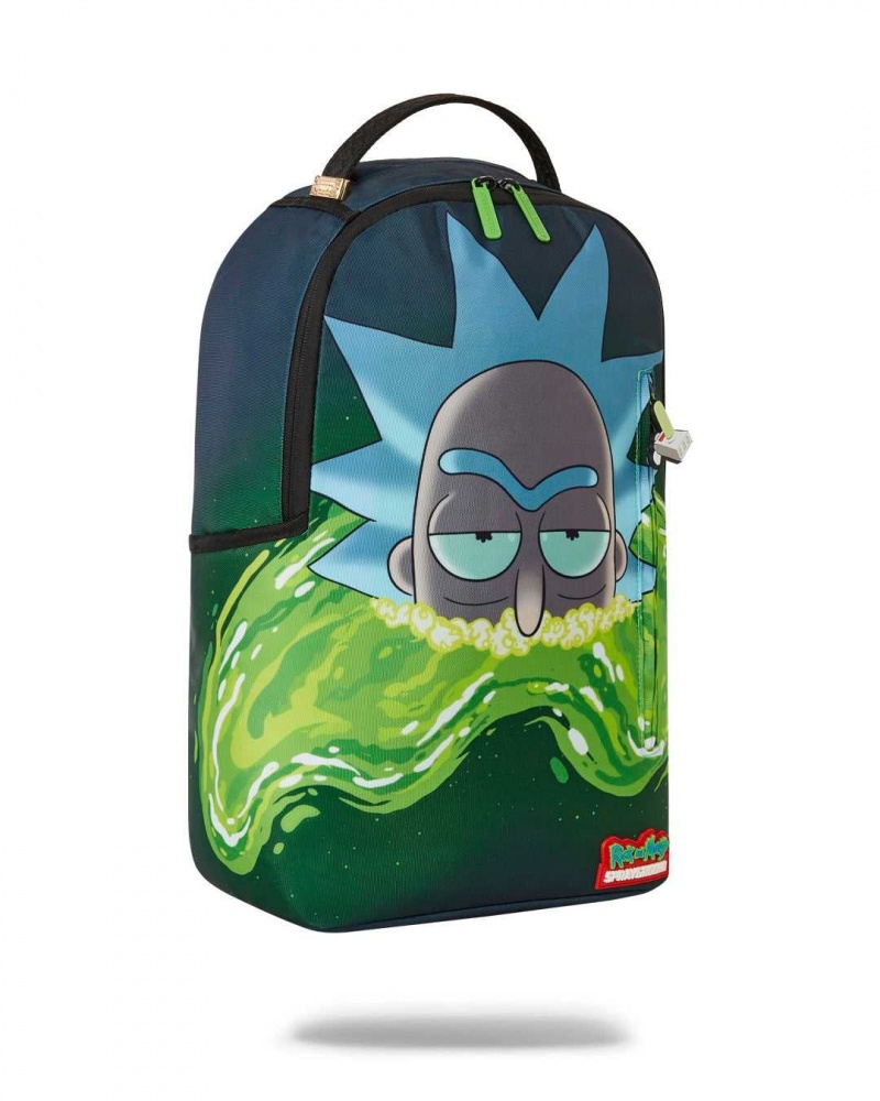 Sprayground Backpack RICK AND MORTY PORTAL SM DLXR BACKPACK Green | WOMDJ2536