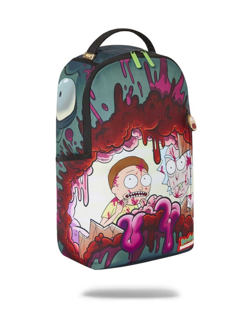 Sprayground Backpack RICK AND MORTY SHARKMOUTH WOUND DLXR BACKPACK Green | HTOGK6852