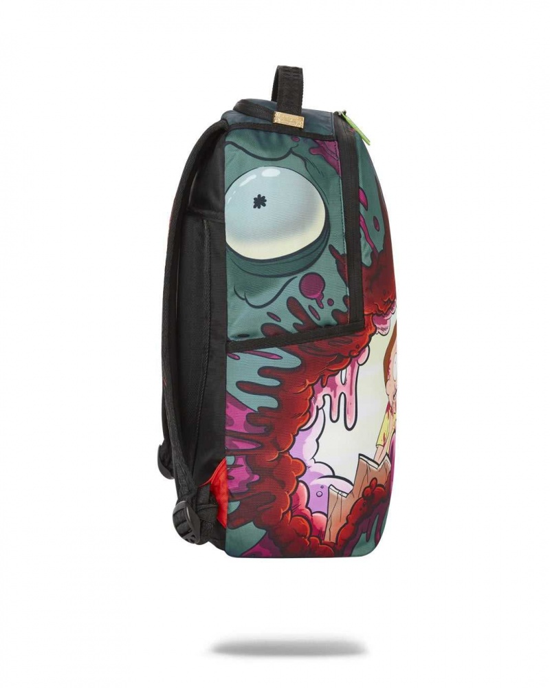 Sprayground Backpack RICK AND MORTY SHARKMOUTH WOUND DLXR BACKPACK Green | HTOGK6852