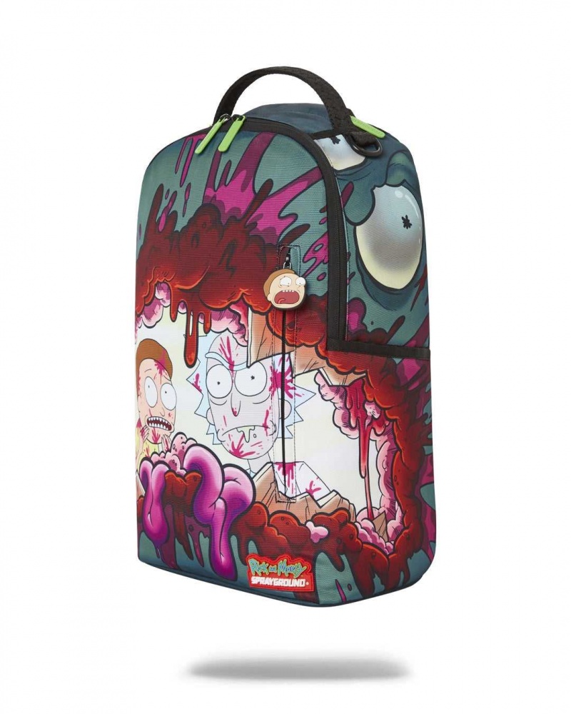 Sprayground Backpack RICK AND MORTY SHARKMOUTH WOUND DLXR BACKPACK Green | HTOGK6852