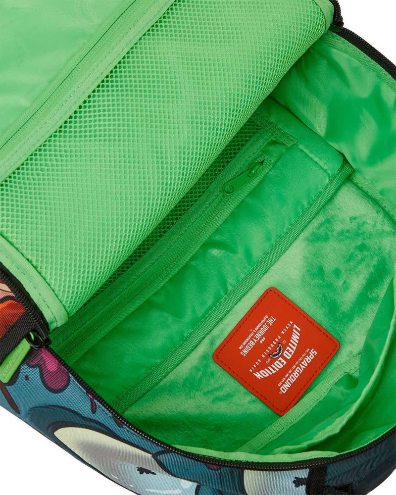 Sprayground Backpack RICK AND MORTY SHARKMOUTH WOUND DLXR BACKPACK Green | HTOGK6852