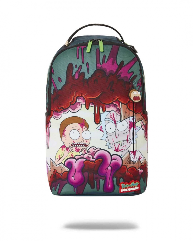 Sprayground Backpack RICK AND MORTY SHARKMOUTH WOUND DLXR BACKPACK Green | HTOGK6852