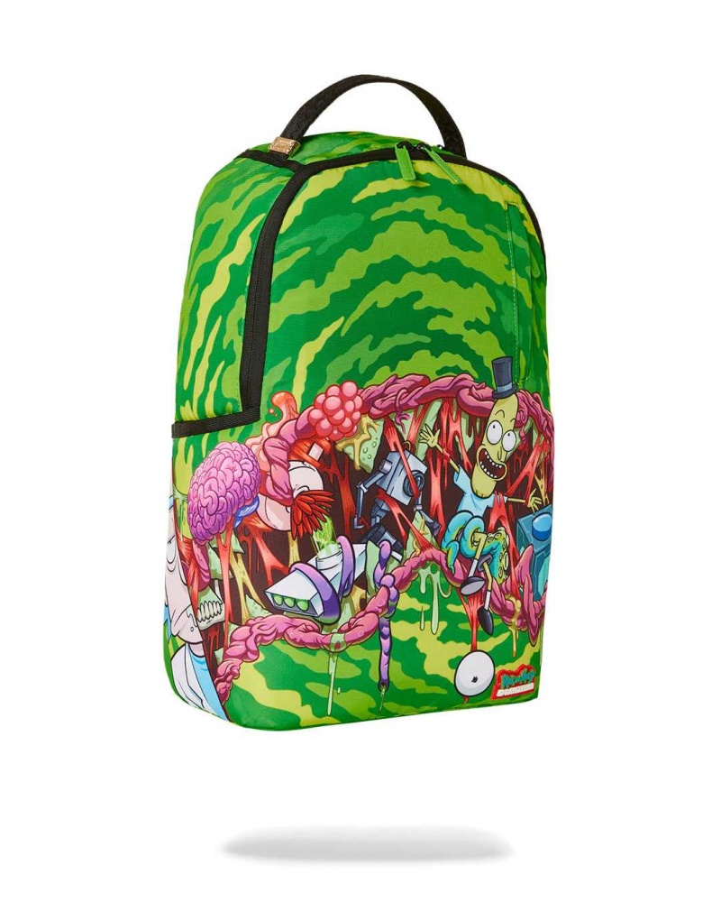 Sprayground Backpack RICK MORTY SPLIT GUTS SHARKMOUTH BACKPACK Green | JNPYQ0438