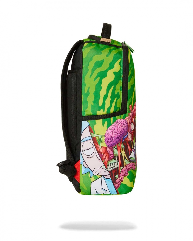 Sprayground Backpack RICK MORTY SPLIT GUTS SHARKMOUTH BACKPACK Green | JNPYQ0438