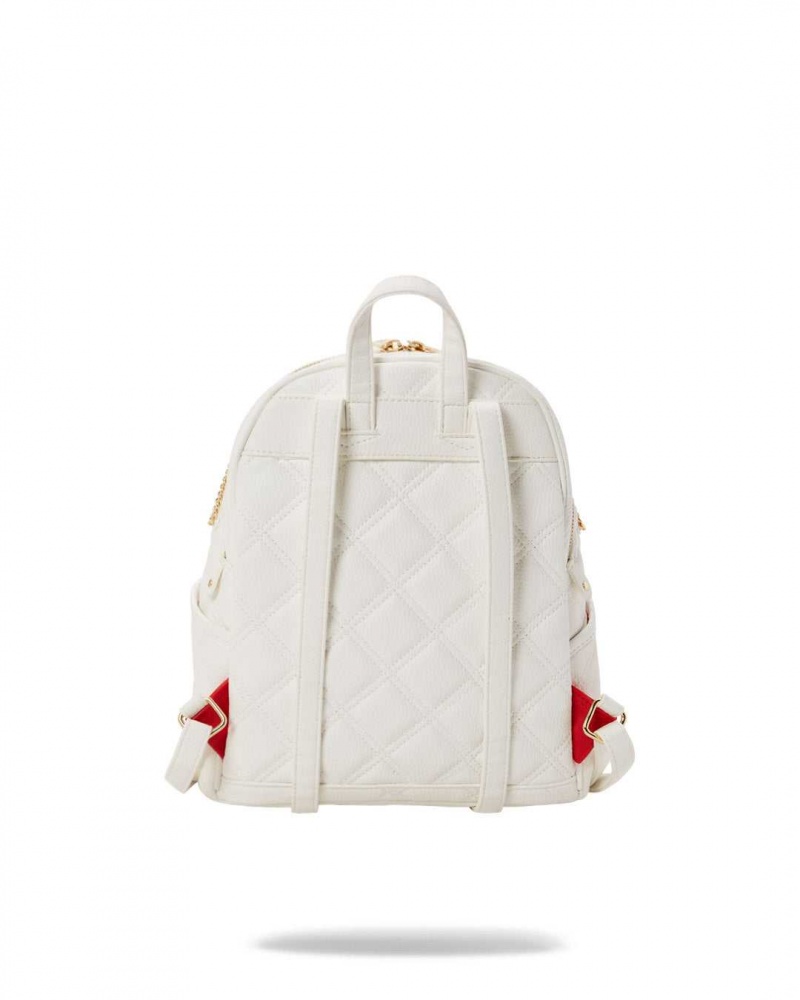 Sprayground Backpack RIVIERA SAVAGE White Gold White | LQNWM4095