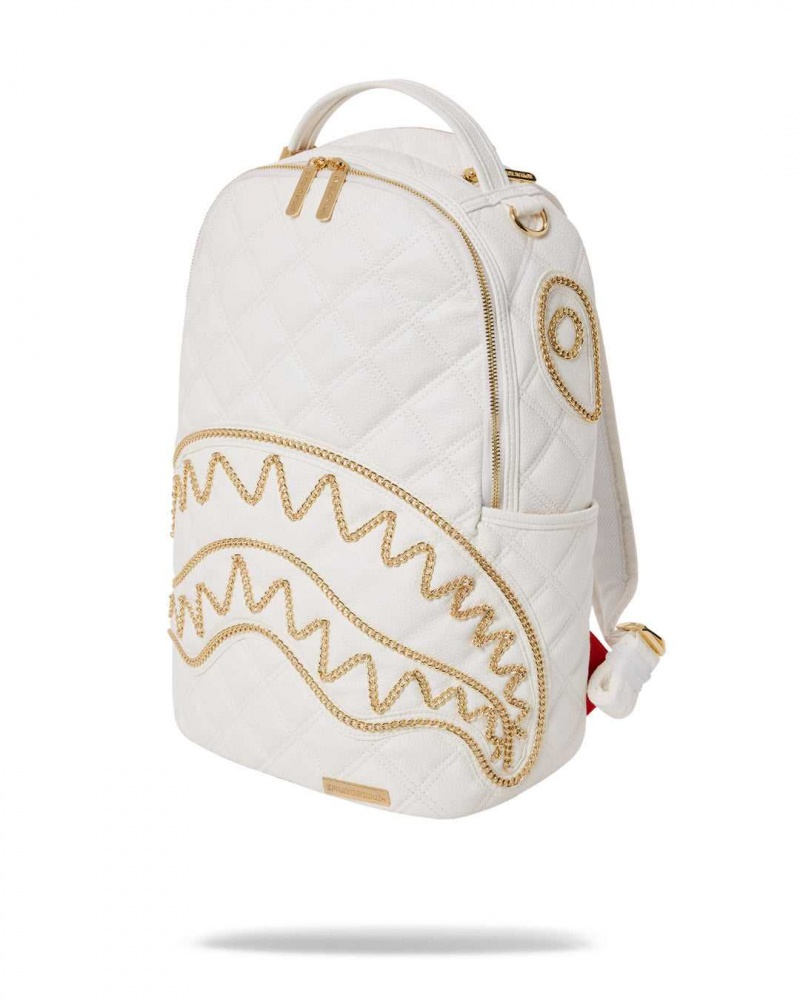 Sprayground Backpack RIVIERA BACKPACK White Gold White | WKLEG2059