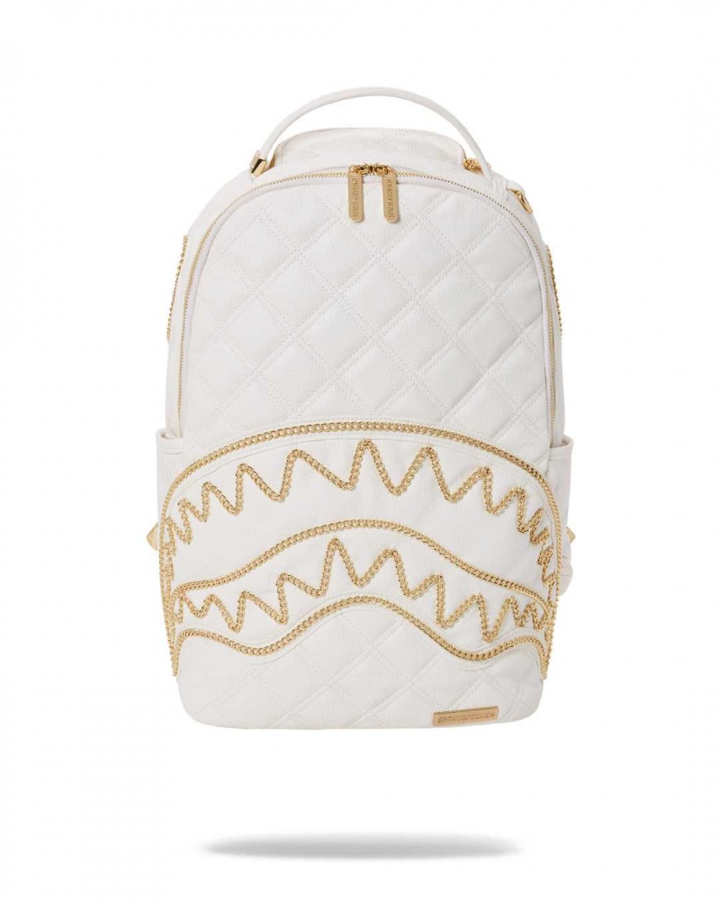 Sprayground Backpack RIVIERA BACKPACK White Gold White | WKLEG2059