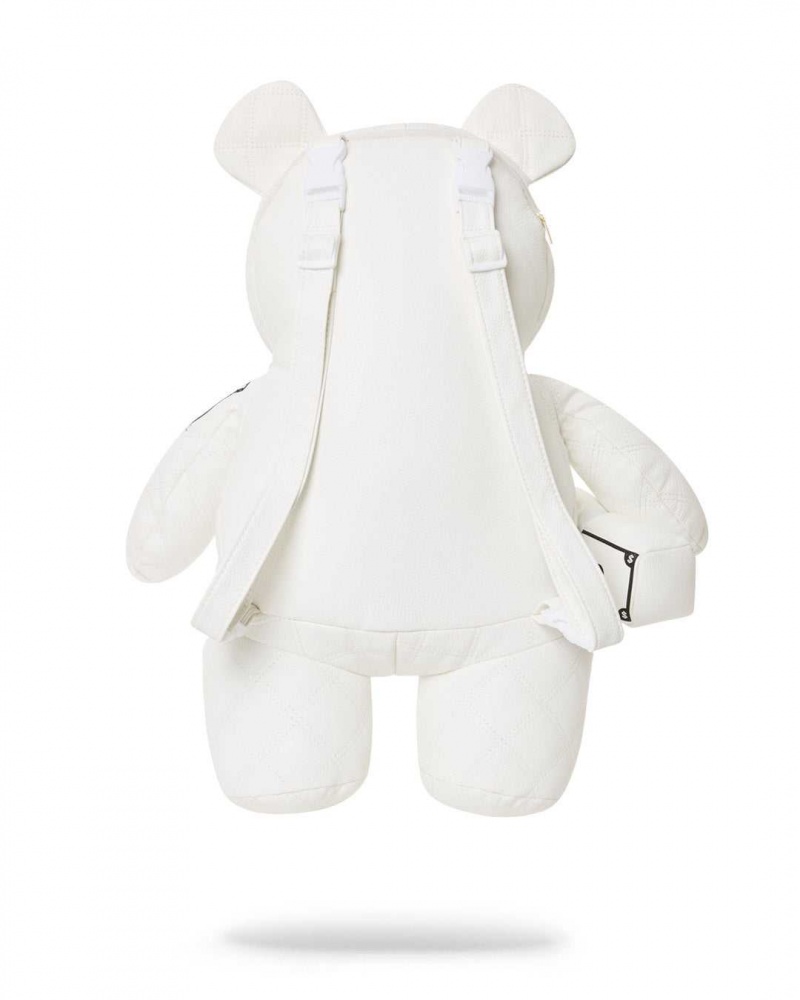 Sprayground Backpack RIVIERIA BEAR BACKPACK White Gold White | UZSWP6402