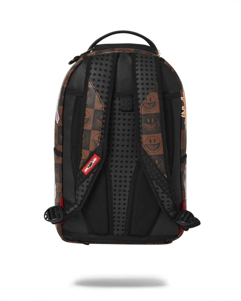 Sprayground Backpack RON ENGLISH GLOBALMOGUL BACKPACK Brown | IPZOH4826