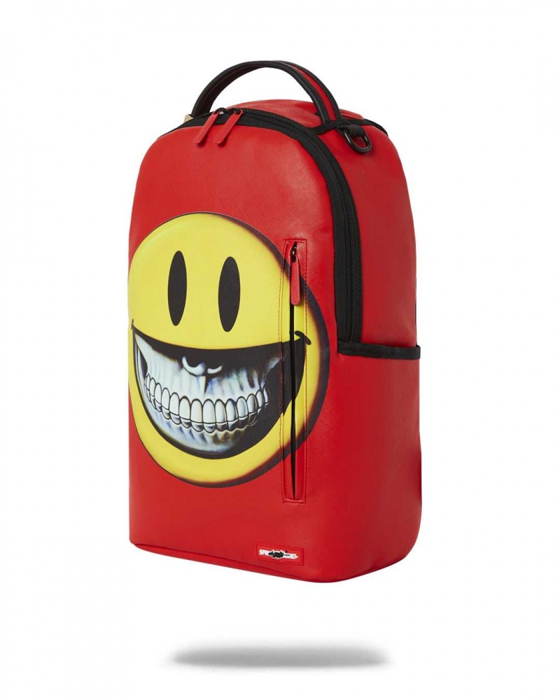 Sprayground Backpack RON ENGLISH SMILE BACKPACK Red | XHWUK5074