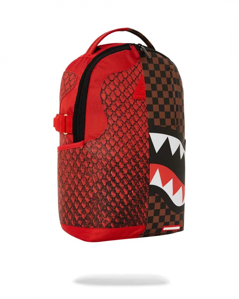 Sprayground Backpack RYTHON SPLIT SIP DLXSVF BACKPACK Red | IPBAX2615