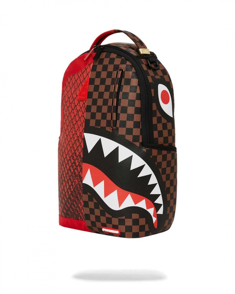 Sprayground Backpack RYTHON SPLIT SIP DLXSVF BACKPACK Red | IPBAX2615