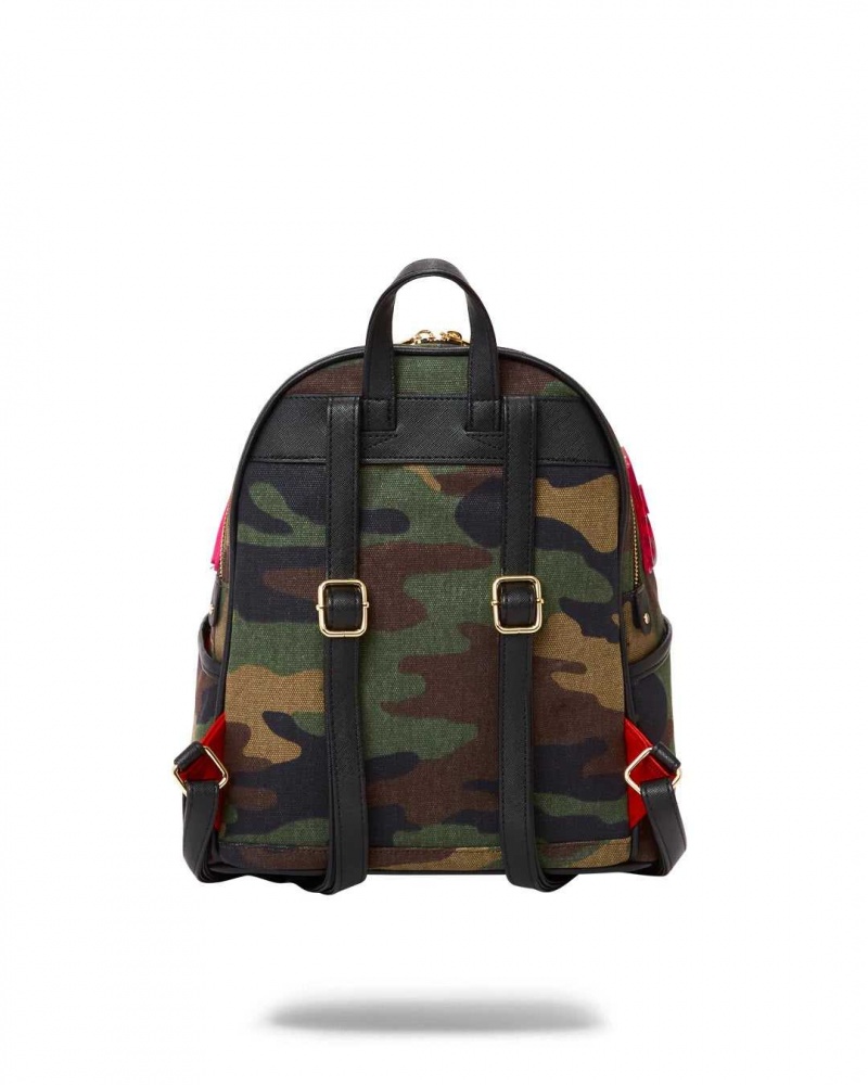 Sprayground Backpack SAVAGE Camo Pink Green | STGYK6108