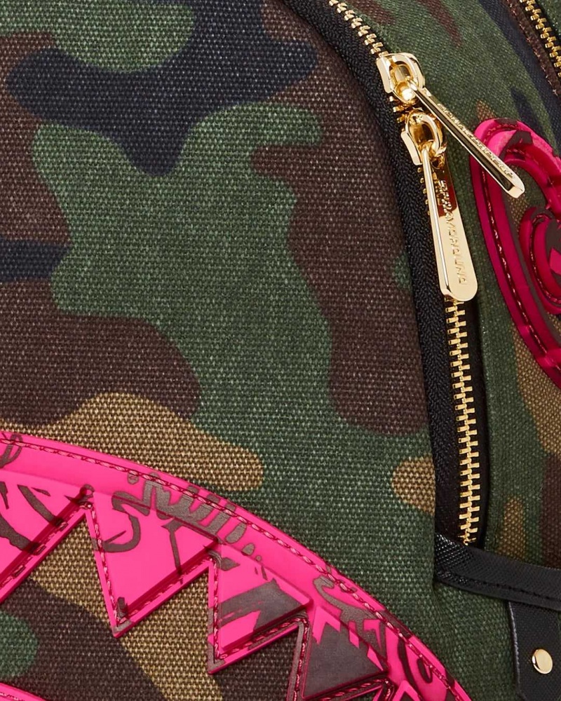 Sprayground Backpack SAVAGE Camo Pink Green | STGYK6108