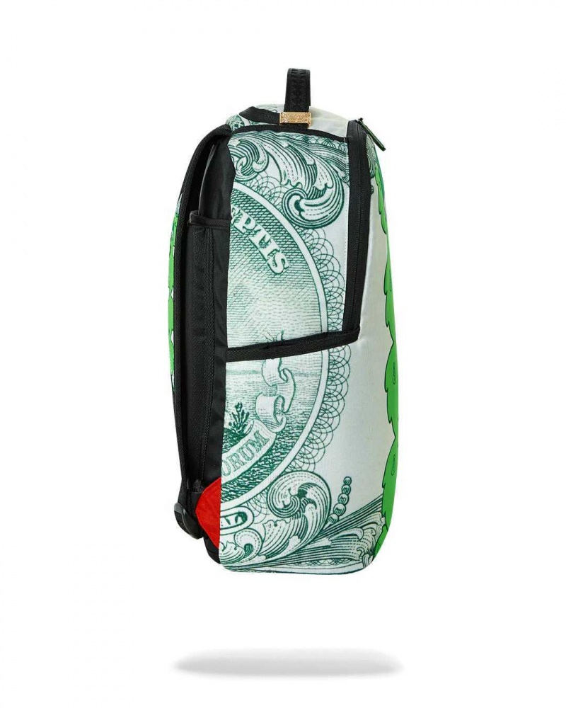 Sprayground Backpack SEEING TRIPLE MONEY BEAR DLXSR BACKPACK Green | RYILN9587