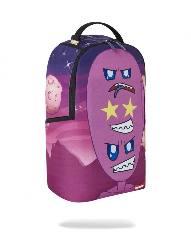 Sprayground Backpack SEEING TRIPLE ALIENS DLXSR BACKPACK Purple | PLQTN5739