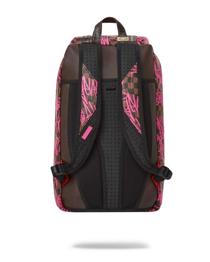 Sprayground Backpack SHARKS IN NEW YORK HILLS BACKPACK Fuchsia | EABUO5680