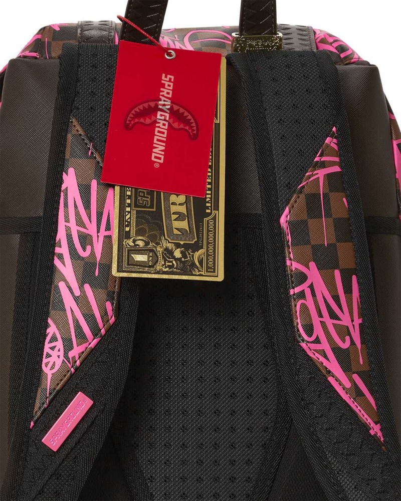 Sprayground Backpack SHARKS IN NEW YORK HILLS BACKPACK Fuchsia | EABUO5680