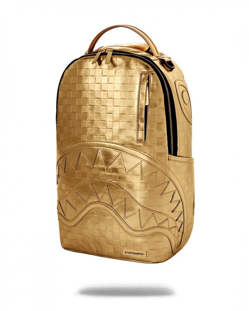 Sprayground Backpack SHARKS IN PARIS BACKPACK Gold | UIWCX8691