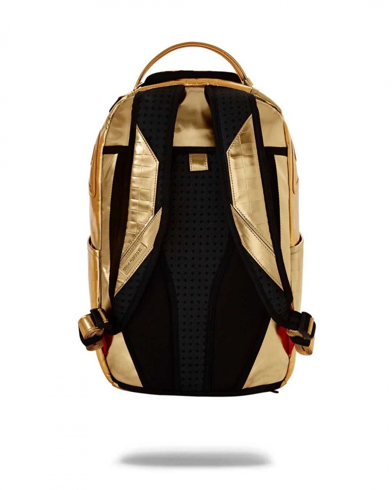 Sprayground Backpack SHARKS IN PARIS BACKPACK Gold | UIWCX8691