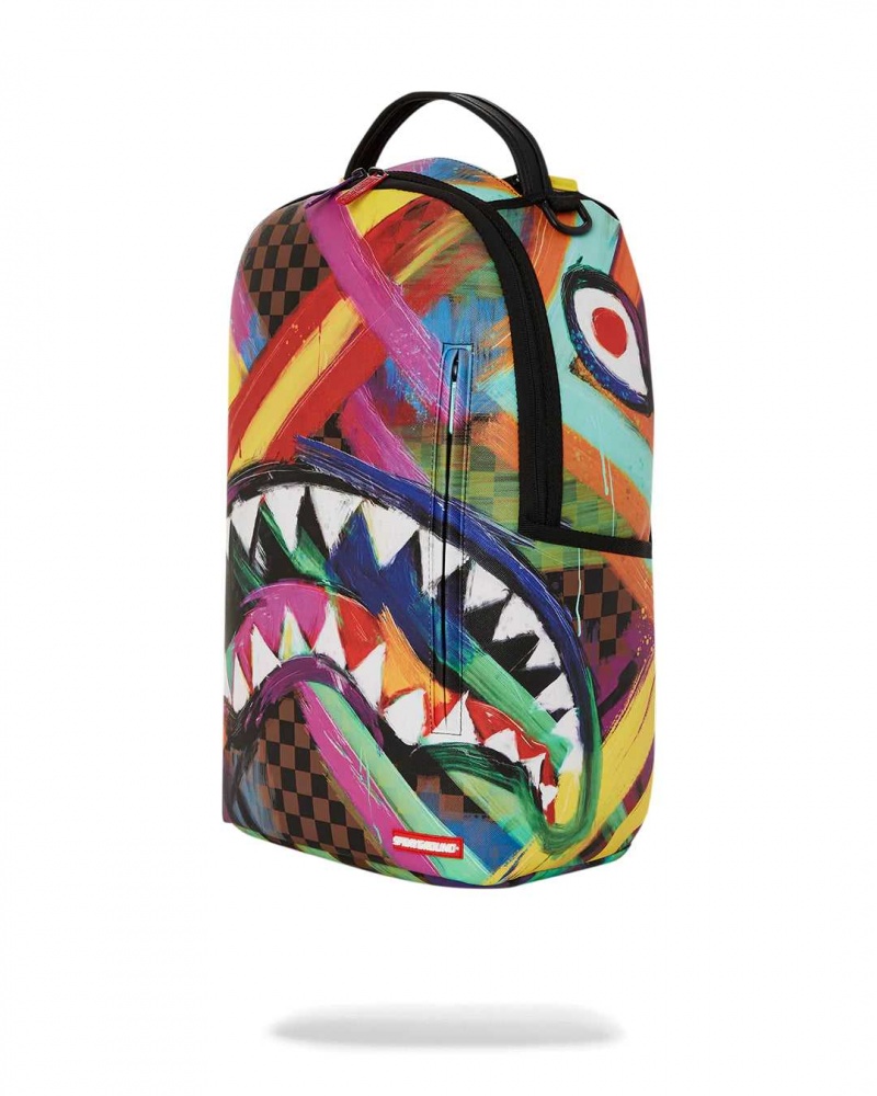 Sprayground Backpack SHARKS IN PAINT BACKPACK Purple | XGWDL4762