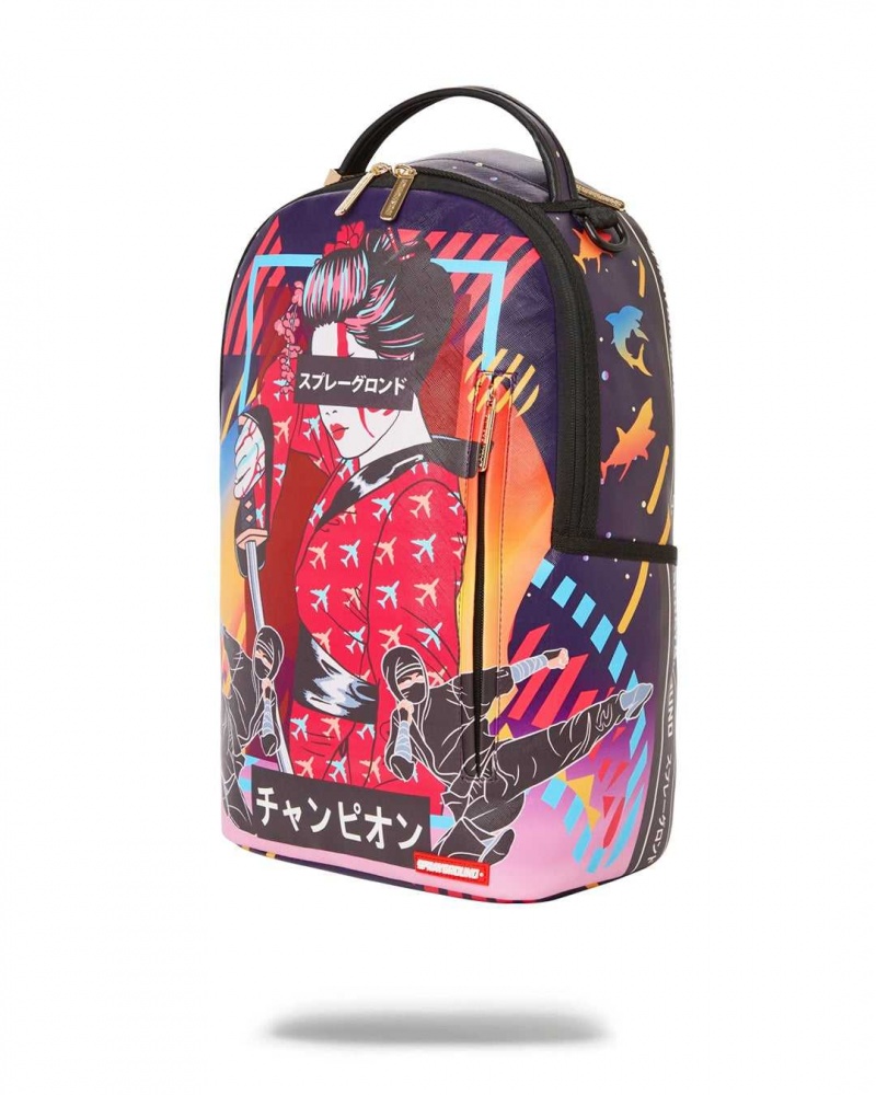 Sprayground Backpack SHARKUZA DLX BACKPACK Purple | WJUXS9304