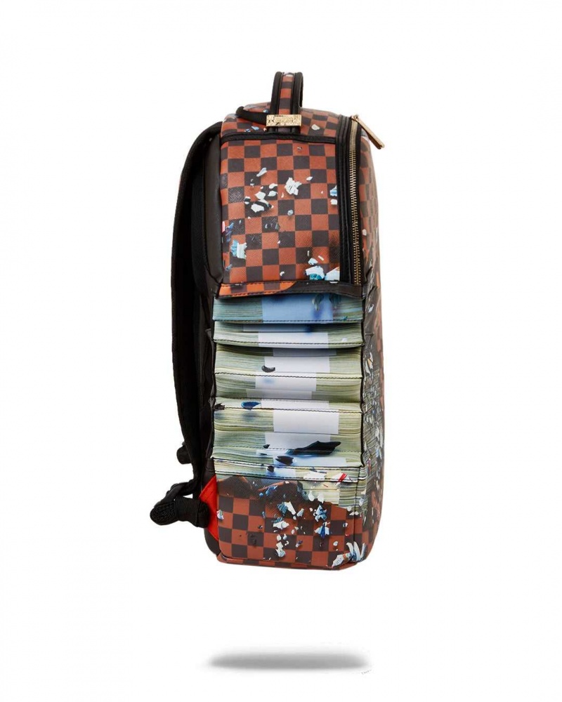 Sprayground Backpack SHARK BITE EXPLOSION BACKPACK Brown | LCETH2901