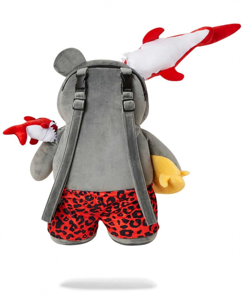 Sprayground Backpack SHARK BITE BEAR BACKPACK Dark Grey | AICPV8296