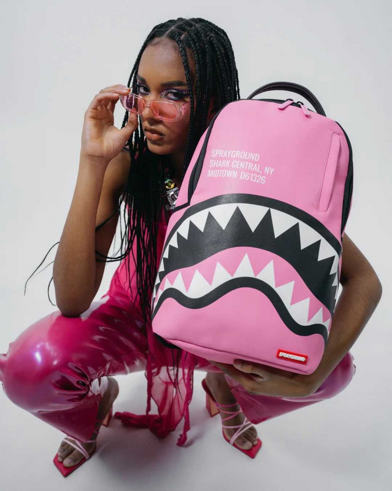 Sprayground Backpack SHARK CENTRAL 2.0 DLXSV BACKPACK / Pink | AZHTC3420