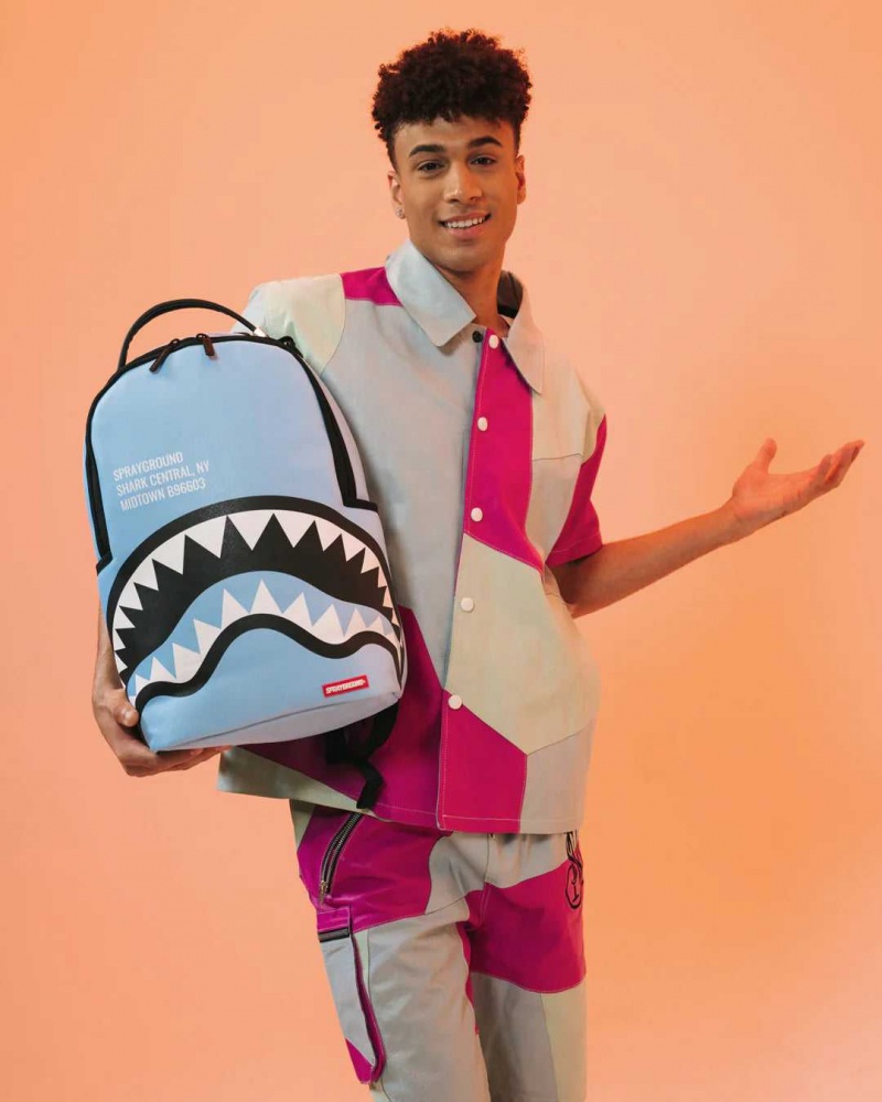 Sprayground Backpack SHARK CENTRAL 2.0 DLXSV BACKPACK / Blue | BPLNV3019