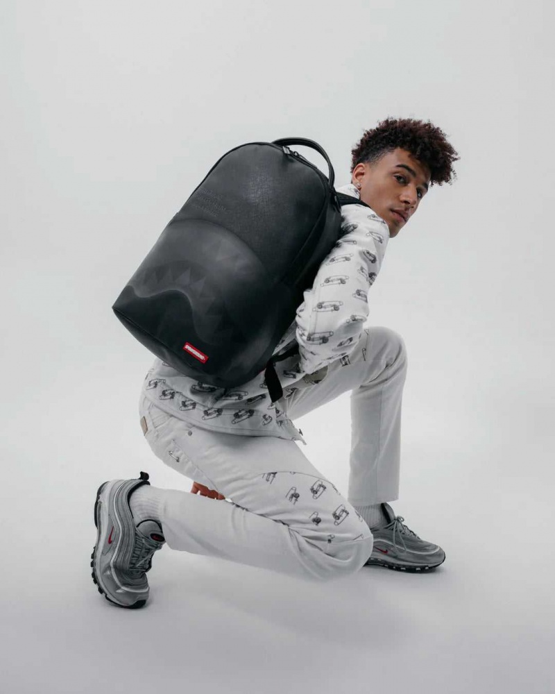 Sprayground Backpack SHARK CENTRAL: 2.0: ON DLXSV BACKPACK / Black | ZAOQH8359