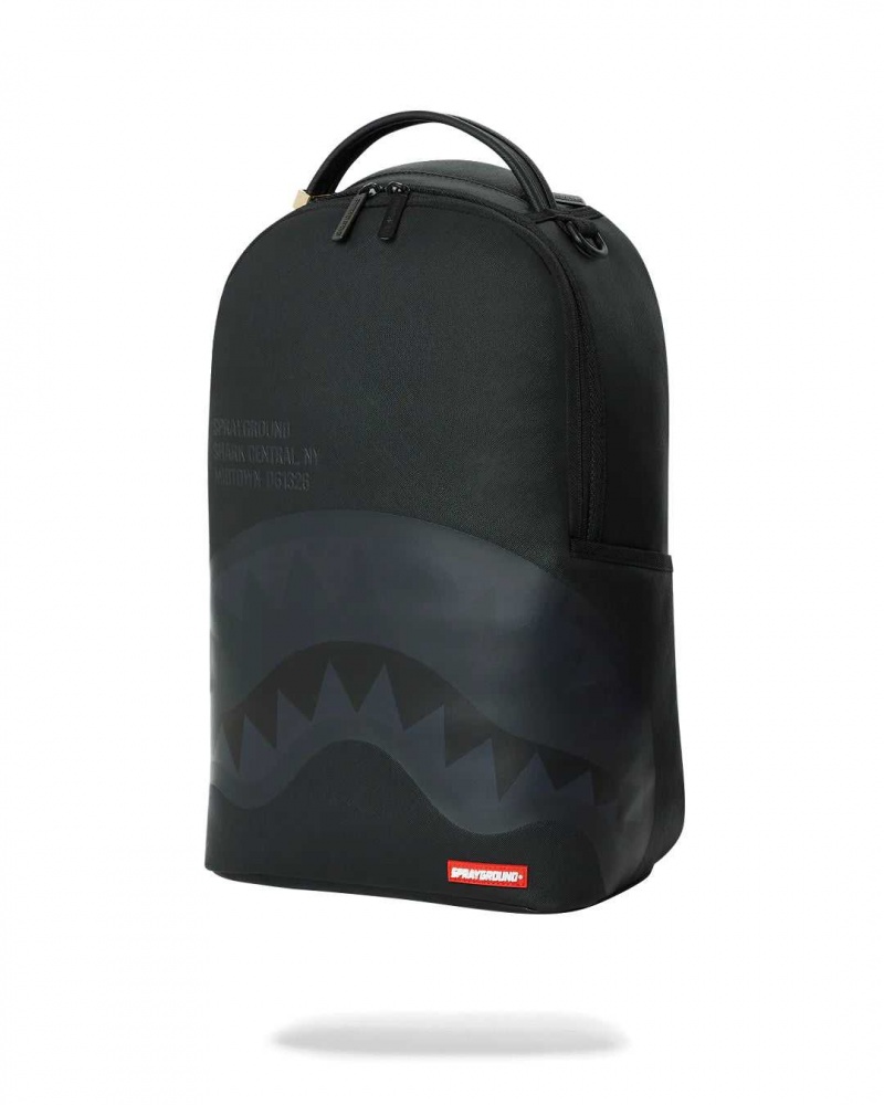 Sprayground Backpack SHARK CENTRAL: 2.0: ON DLXSV BACKPACK / Black | ZAOQH8359