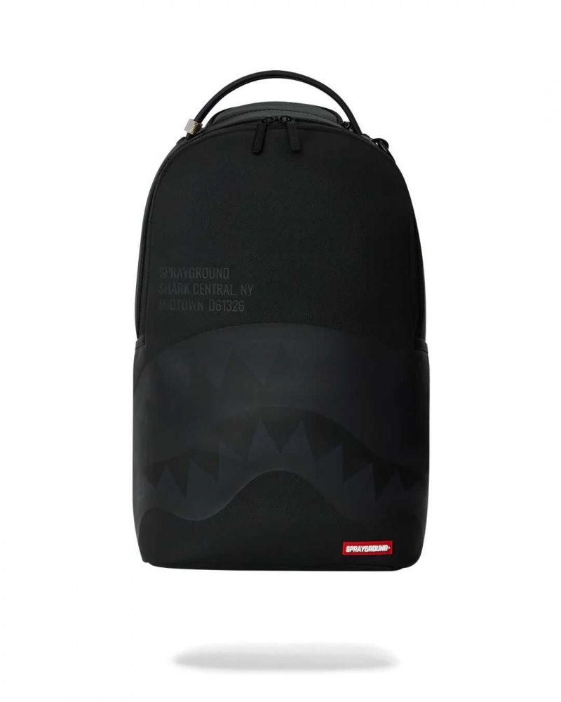 Sprayground Backpack SHARK CENTRAL: 2.0: ON DLXSV BACKPACK / Black | ZAOQH8359